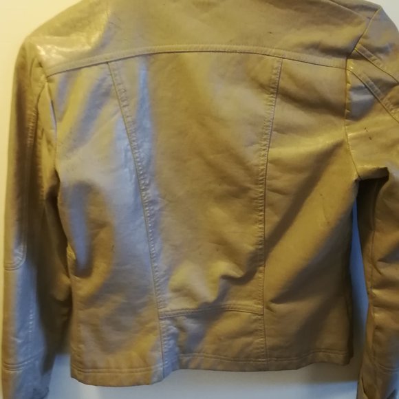 Maralyn and me Beige Pleather Jacket - Picture 2 of 2